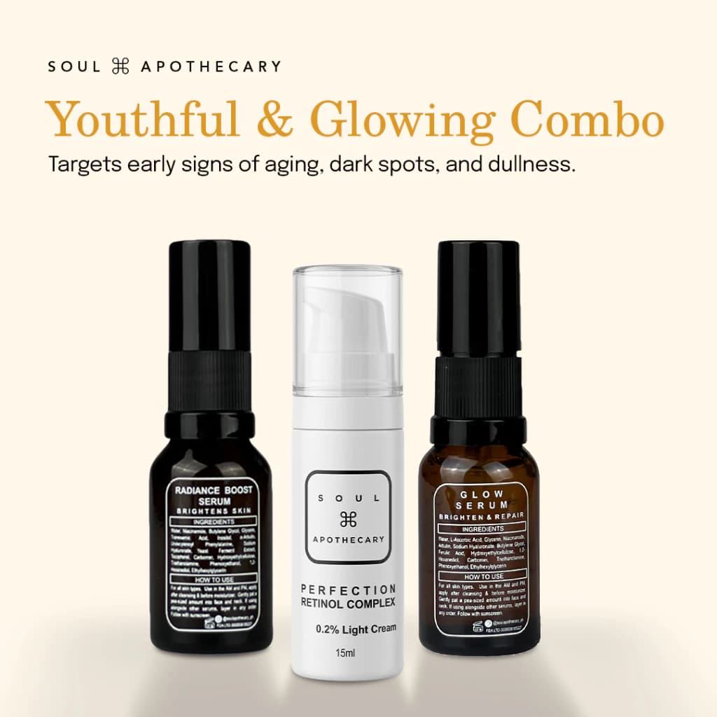 SOUL APOTHECARY | Youthful & Glowing Combo Set (YG1 & YG2) | Radiance Boost + Glow Serum + Retinol Cream thumbnail 2