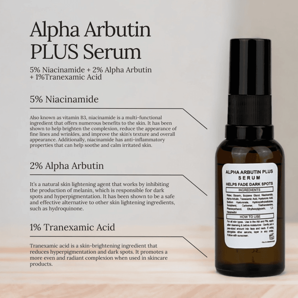Soul Apothecary Alpha Arbutin PLUS Serum | 5% Niacinamide + 2% Alpha Arbutin + Tranexamic Acid thumbnail 2