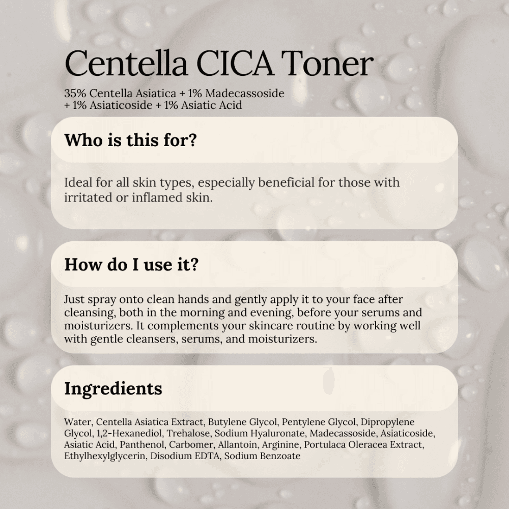 Soul Apothecary Centella CICA Toner | 35% Centella Asiatica Barrier Repair Toner thumbnail 4