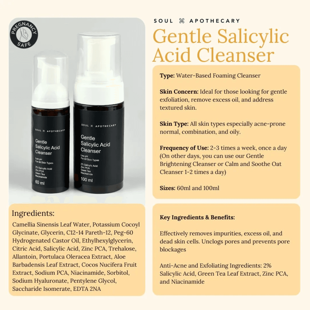 Soul Apothecary Gentle Cleansing Sets | Cleansing Oil, Brightening, Salicylic Acid & Oat Cleanser thumbnail 4