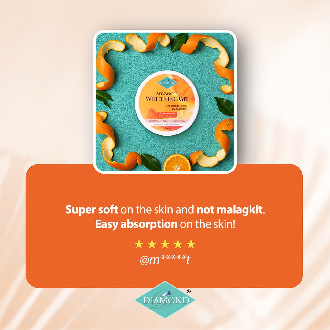 Diamond Advanced Whitening Gel 200g 1pc | With Orange Peel Extract & L-Glutathione thumbnail 9