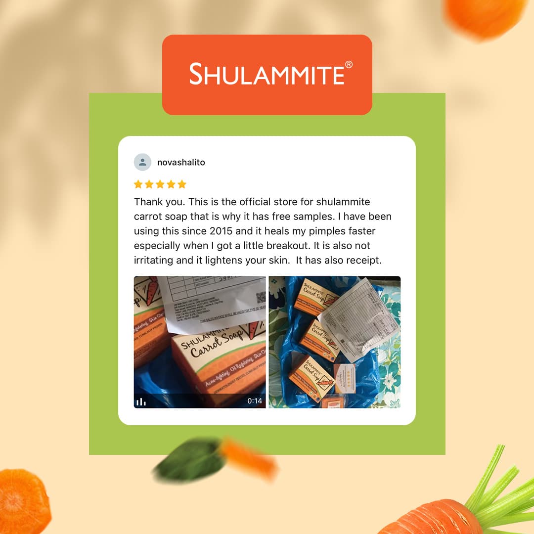 Shulammite Carrot Soap (Anti-Acne) Face & Body Bar 150g thumbnail 9