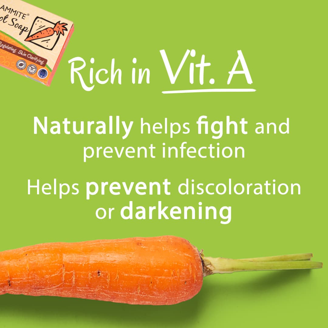 Shulammite Carrot Soap (Anti-Acne) Face & Body Bar 150g thumbnail 6