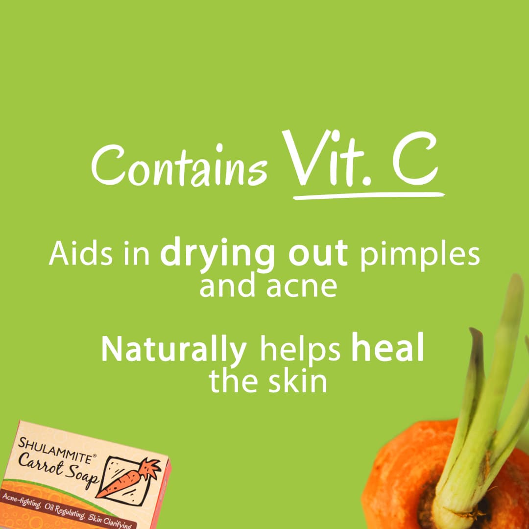 Shulammite Carrot Soap (Anti-Acne) Face & Body Bar 150g thumbnail 8