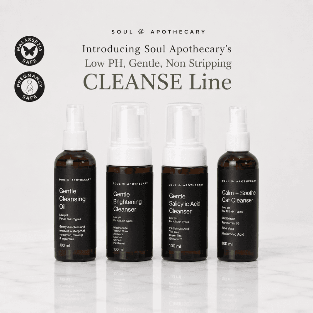 Soul Apothecary Gentle Cleansing Sets | Cleansing Oil, Brightening, Salicylic Acid & Oat Cleanser