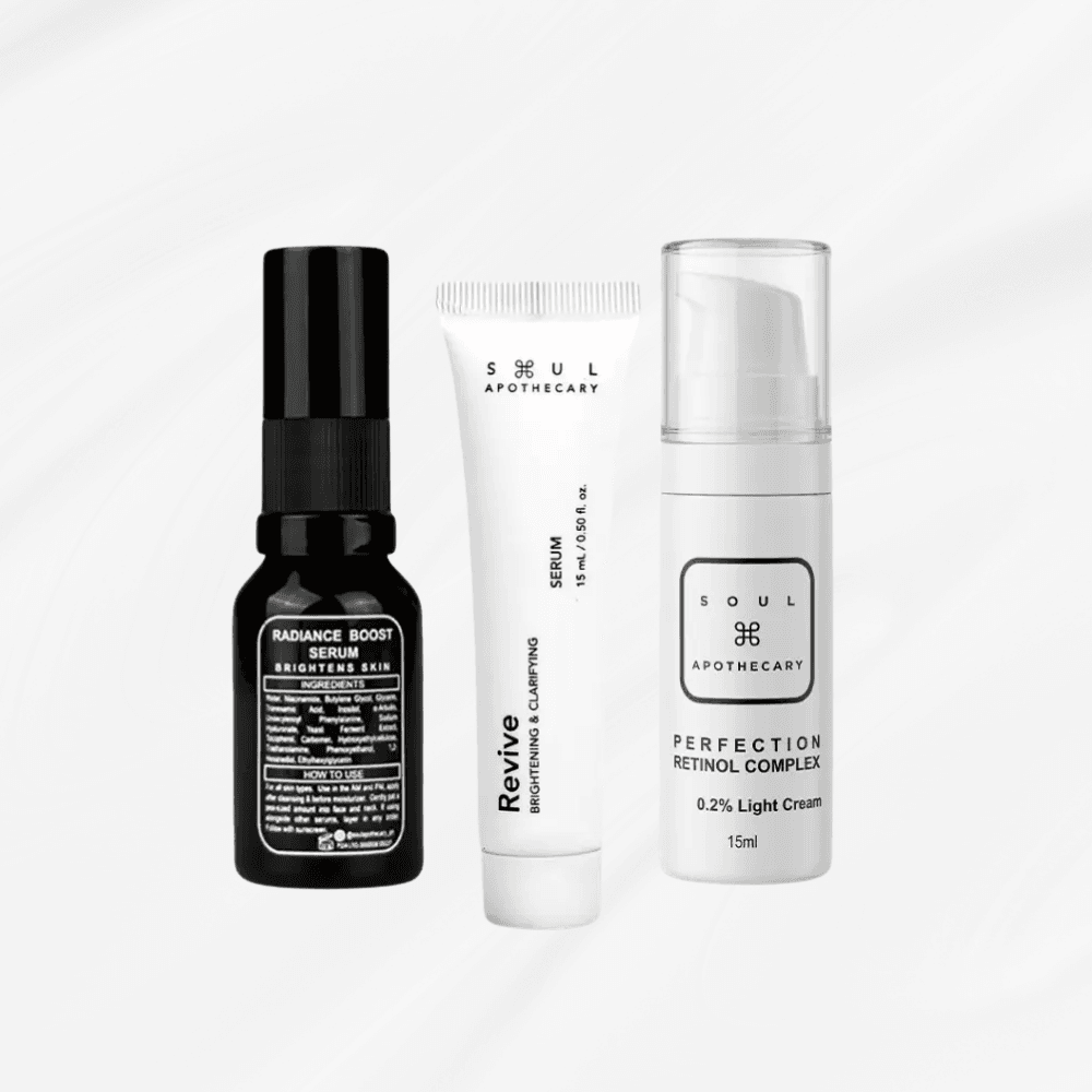 SOUL APOTHECARY | Clarifying & Brightening Combo (Set of 3) | CB1 Travel Size 15ml & CB2 Full Size 30ml