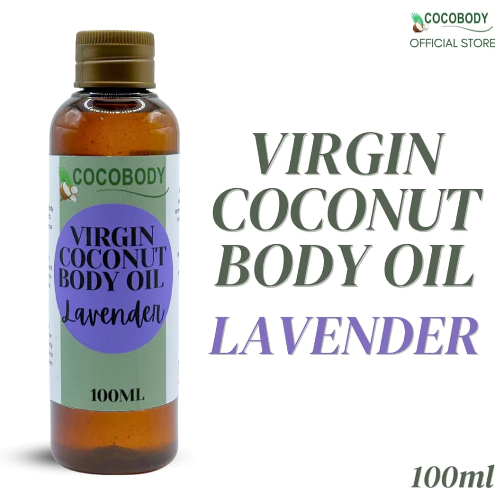 Cocobody, Virgin Coconut Body Oil Lavender 100mL