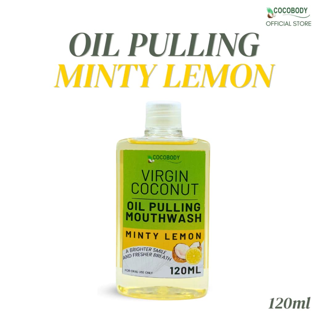 Cocobody, Oil Pulling Natural Mouthwash Minty Lemon 120ml