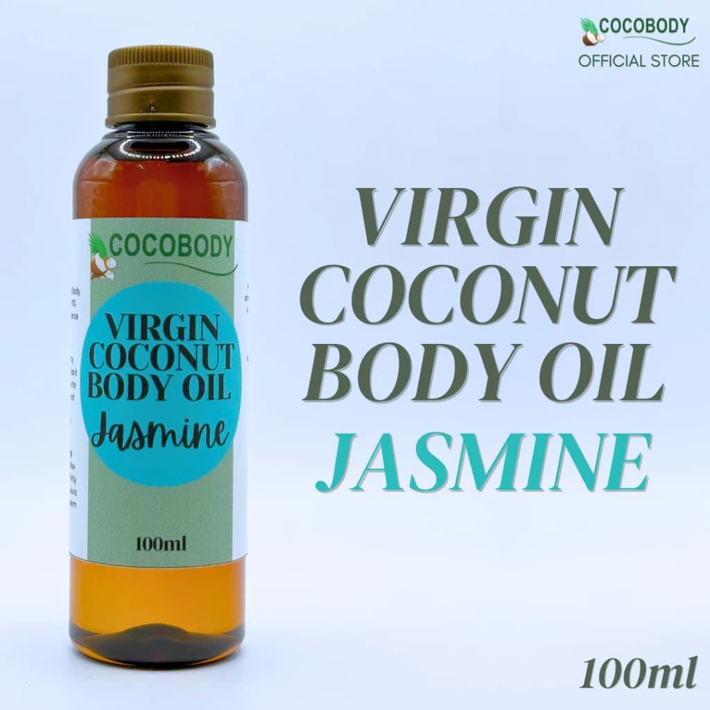 Cocobody Virgin Coconut Oil Body Oil Jasmine 100ml – Pure Moisturizing Body Oil with Virgin Coconut Oil