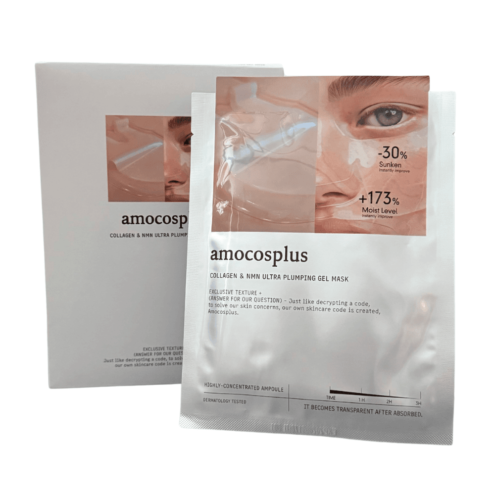 Amocosplus Collagen & NMN Ultra Plumping Gel Mask — 35 g × 5 Sheets