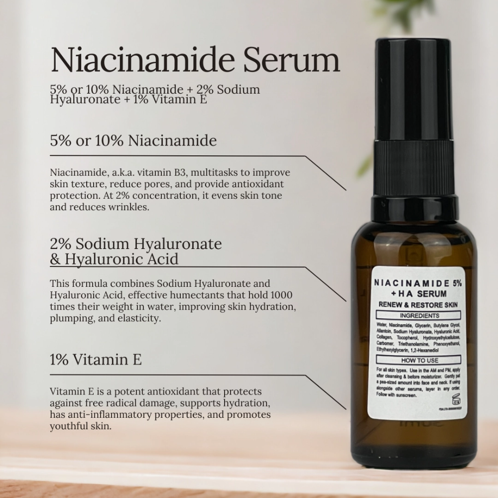 SOUL APOTHECARY | Niacinamide + HA Serum in 5% or 10% 3 SOUL APOTHECARY | Niacinamide + HA Serum in 5% or 10% - Image 2