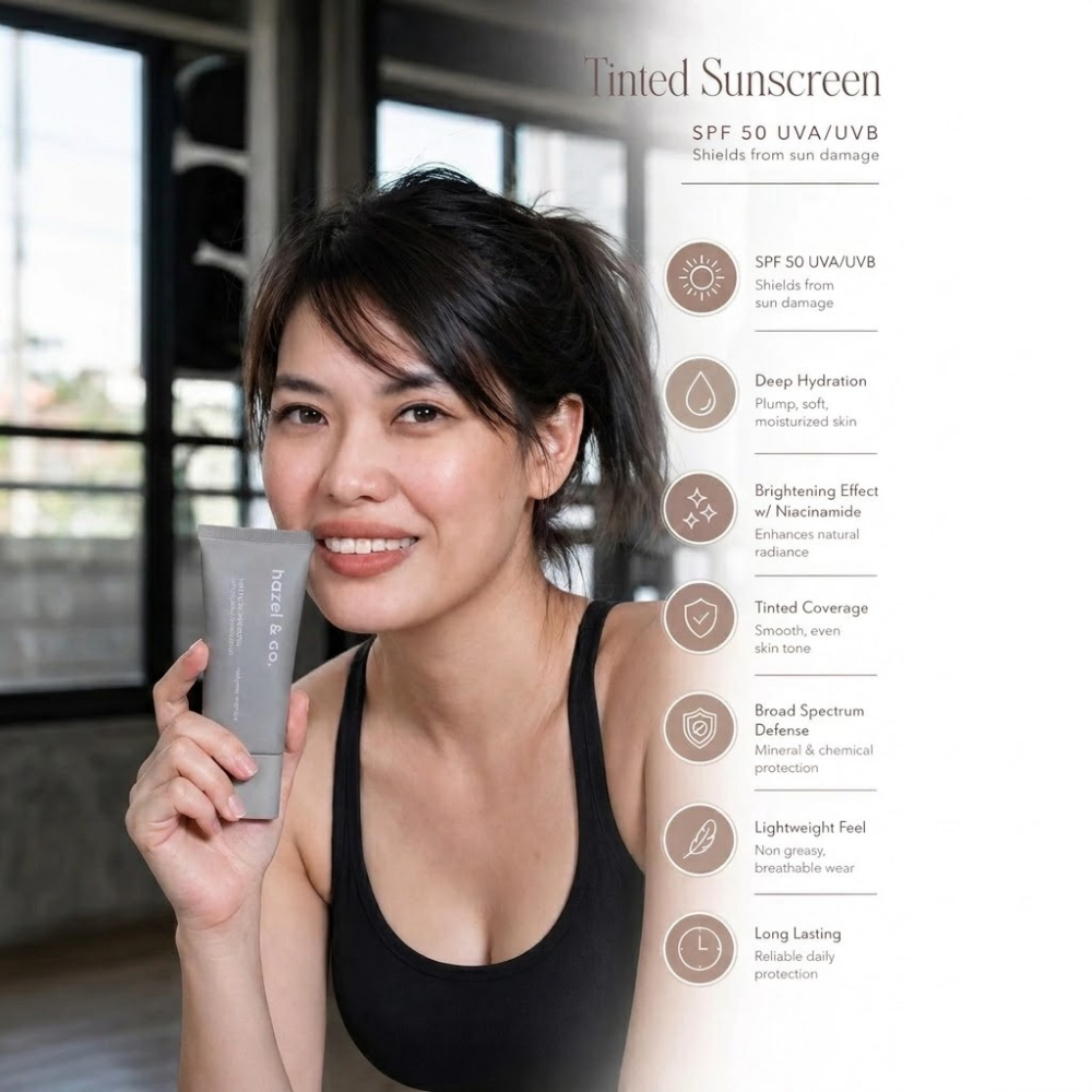 Hazel & co. | Skinblur Tinted Sunscreen SPF 50 with Matte Finish Hydrating Brightening Tone Adapt 3 Hazel & co. | Skinblur Tinted Sunscreen SPF 50 with Matte Finish Hydrating Brightening Tone Adapt - Image 2