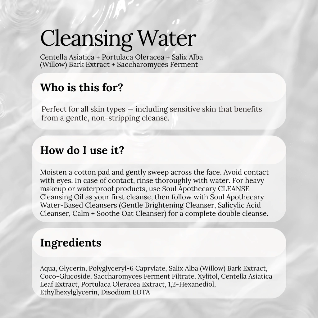 Soul Apothecary | Cleanse Cleansing Water 3 Soul Apothecary | Cleanse Cleansing Water - Image 2