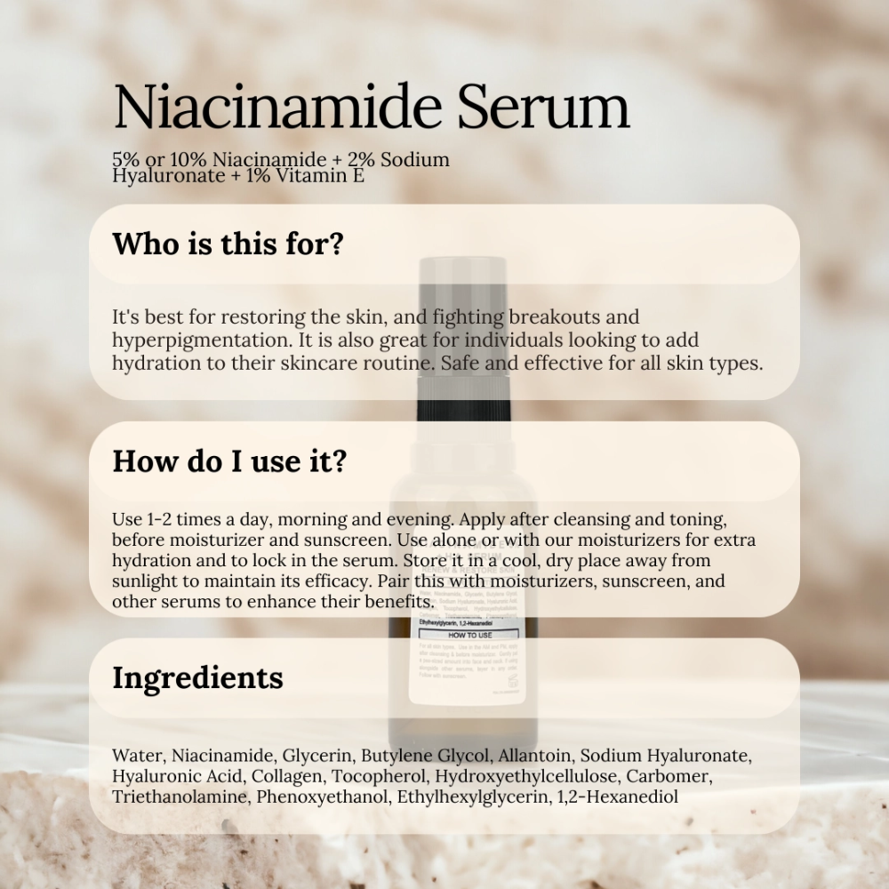 SOUL APOTHECARY | Niacinamide + HA Serum in 5% or 10% 4 SOUL APOTHECARY | Niacinamide + HA Serum in 5% or 10% - Image 3