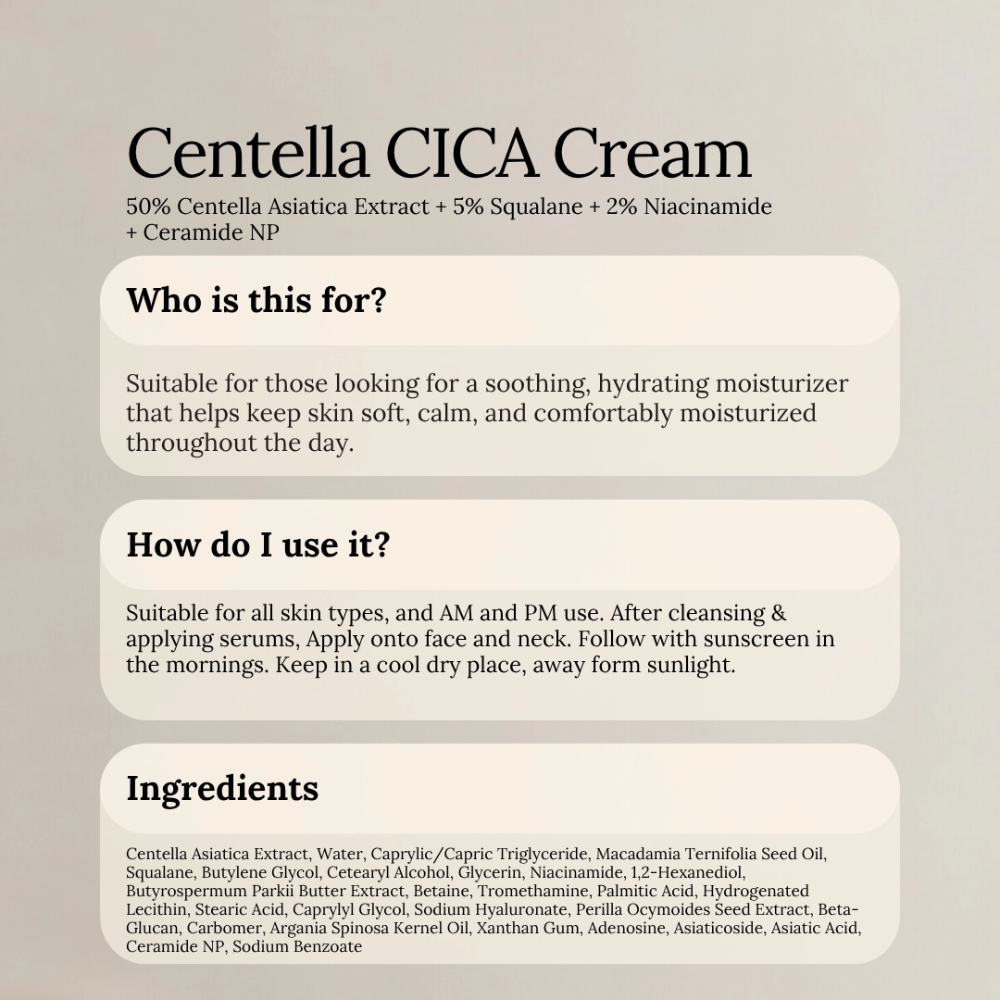 SOUL APOTHECARY: Centella CICA Cream Moisturizer 4 SOUL APOTHECARY: Centella CICA Cream Moisturizer - Image 3