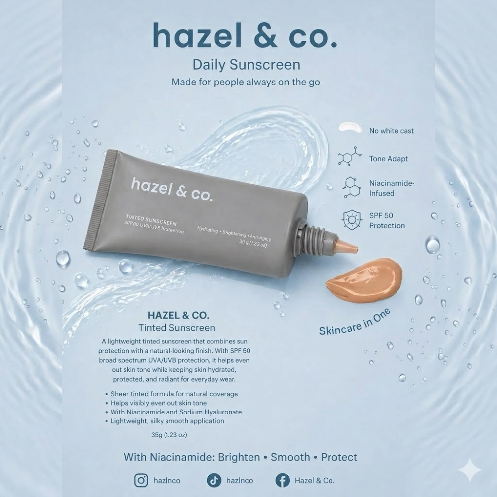 Hazel & co. | Skinblur Tinted Sunscreen SPF 50 with Matte Finish Hydrating Brightening Tone Adapt 4 Hazel & co. | Skinblur Tinted Sunscreen SPF 50 with Matte Finish Hydrating Brightening Tone Adapt - Image 3