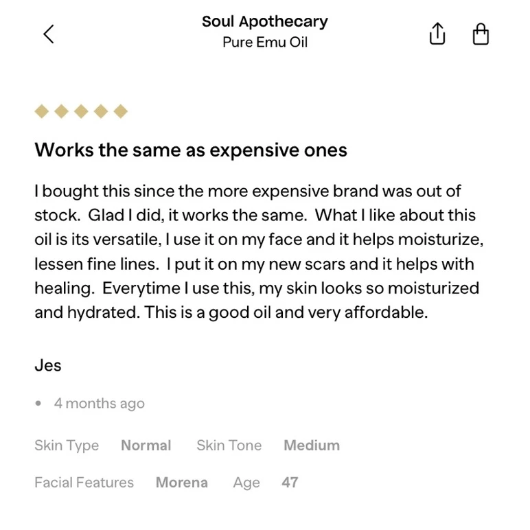 SOUL APOTHECARY | 100% Pure Emu Oil 3 SOUL APOTHECARY | 100% Pure Emu Oil - Image 2