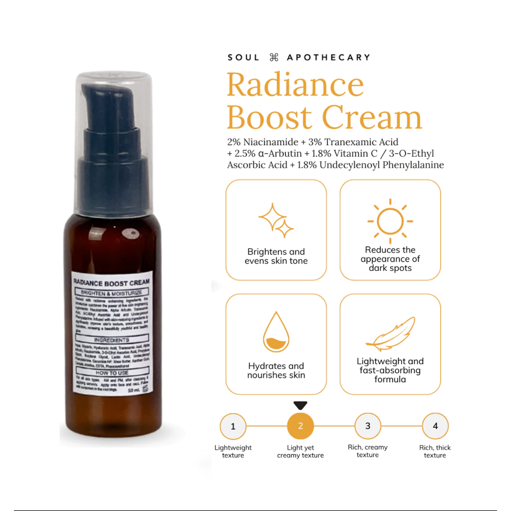 SOUL APOTHECARY | Radiance Boost Cream Moisturizer (tranexamic + α-arbutin + niacinamide + more) 7 SOUL APOTHECARY | Radiance Boost Cream Moisturizer (tranexamic + α-arbutin + niacinamide + more) - Image 6